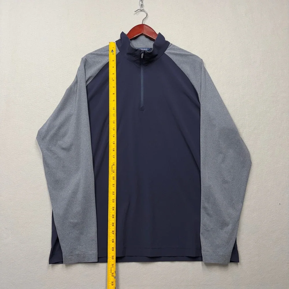 Cutter & Buck Pullover Mens XL Blue MCC00006 Quarter Zip Performance Stretch